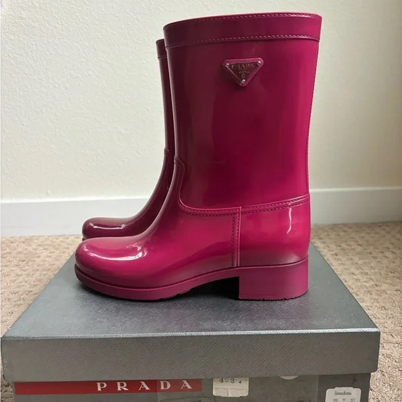 Prada | Shoes | Prada Rain Boots Size 39 9b Original Box